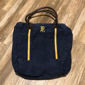Vintage Ralph Lauren Rugby Bag Blue/Gold